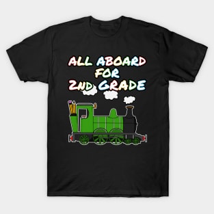 All Aboard For 2nd Grade Steam Train T-Shirt